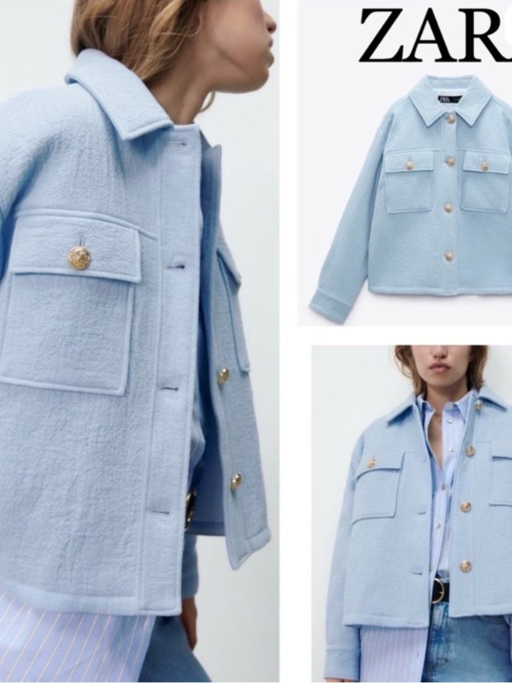 Zara Light Blue Blazer